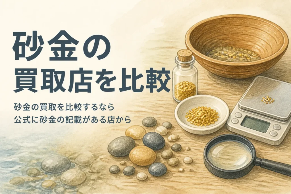 砂金の買取店を比較する記事のアイキャッチ