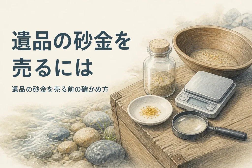 遺品の砂金を売る前の確かめ方を説明する記事のアイキャッチ