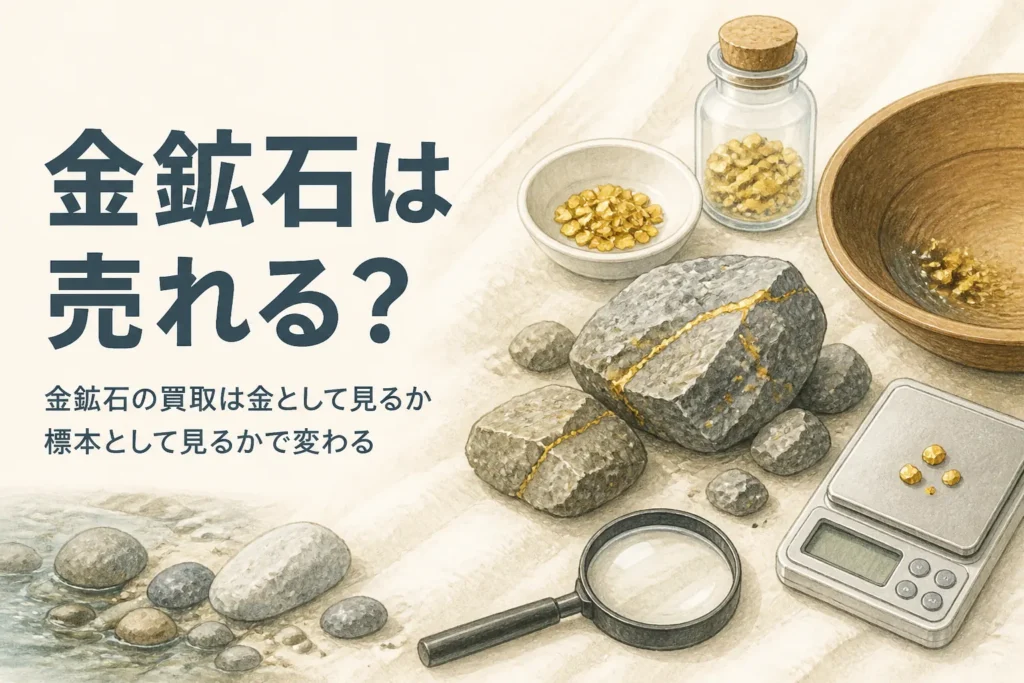 金鉱石の買取について説明する記事のアイキャッチ