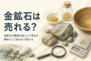 金鉱石の買取について説明する記事のアイキャッチ