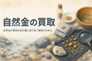 自然金の買取について説明する記事のアイキャッチ