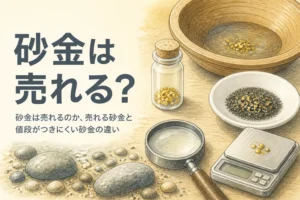 砂金は売れるのかを説明する記事のアイキャッチ